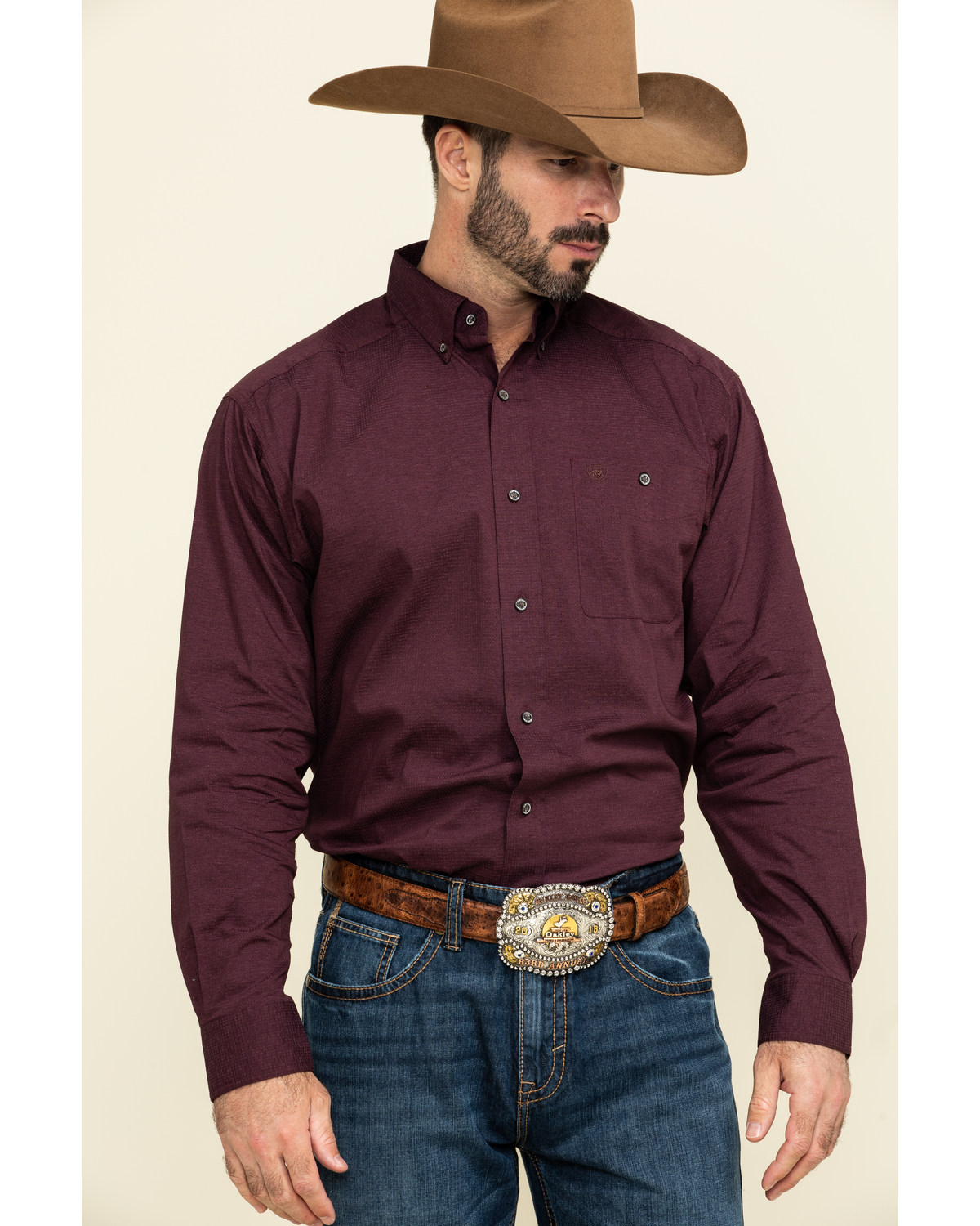 mens maroon western shirt