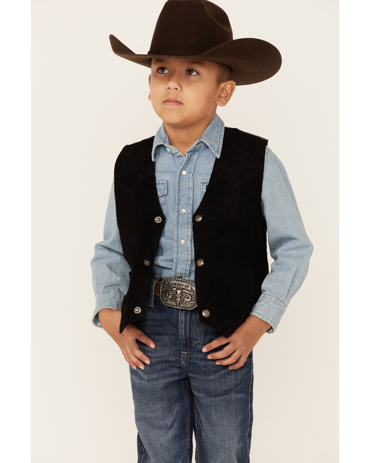Scully Kid's Boar Suede Vest