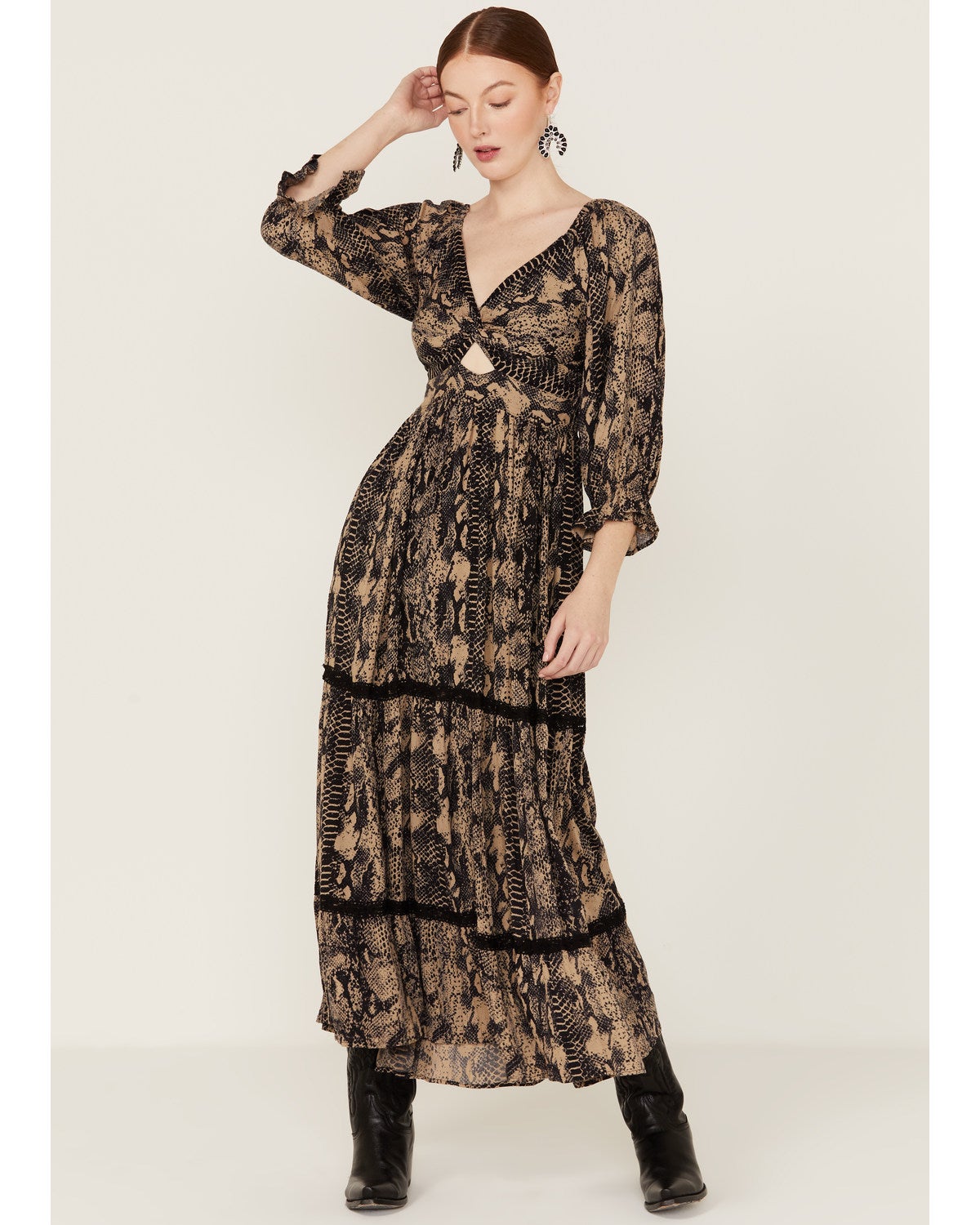 Long Sleeve Tier Maxi Dress | Boot Barn