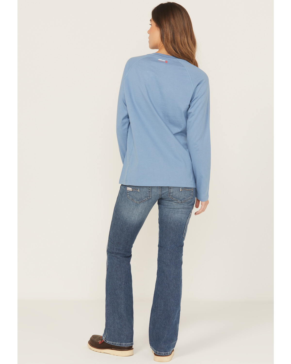 Ariat Women's Rebar Mid Rise Durastretch Raven Work Bootcut Jeanss