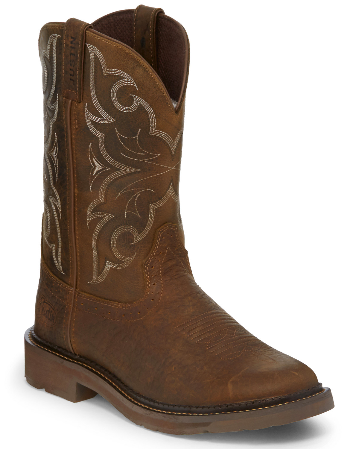 men's round toe western boots