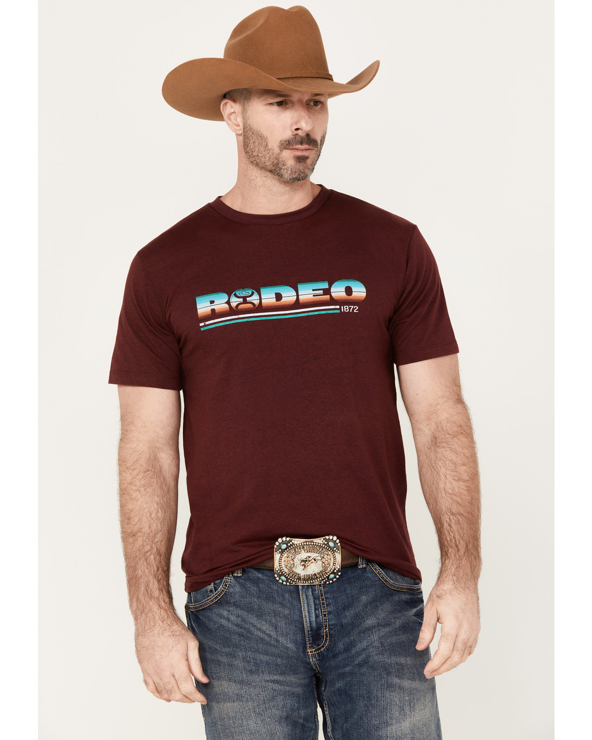 Hooey Men's Serape Rodeo Logo Graphic Short Sleeve T-Shirt