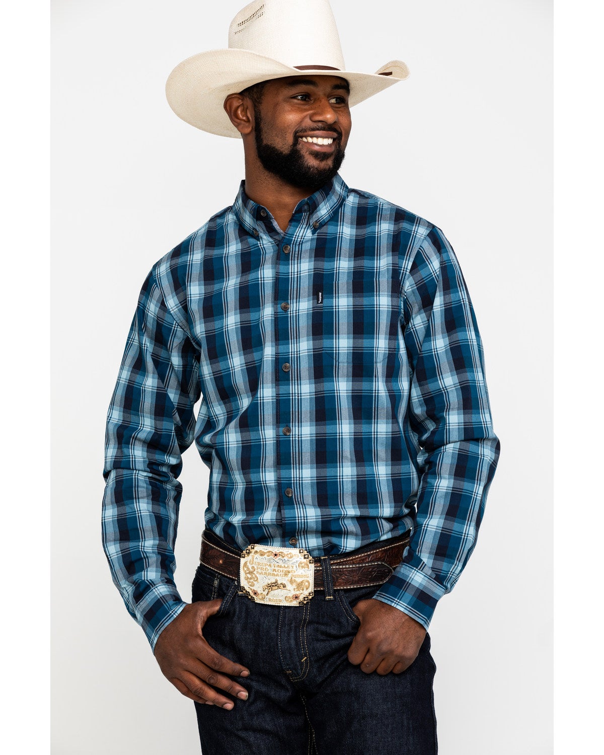 Plaid Woven Long Sleeve Button 