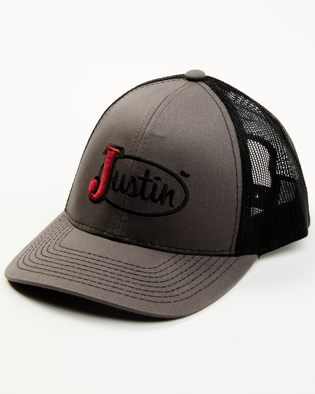 Justin Men's Embroidered Logo Mesh Back Baseball Cap