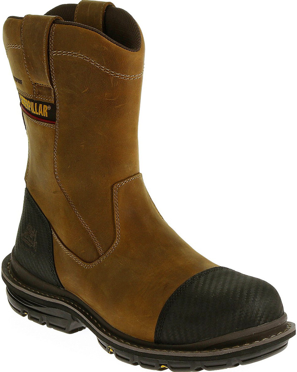 caterpillar slip on steel toe boots