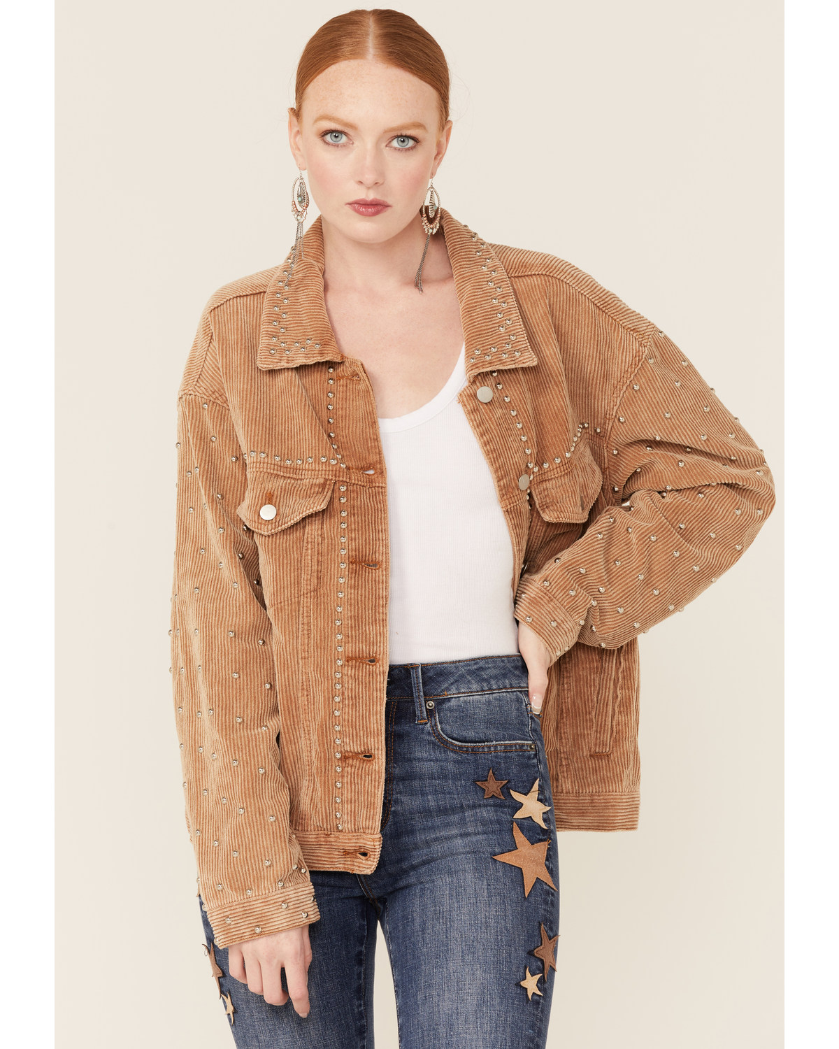 brown corduroy shacket