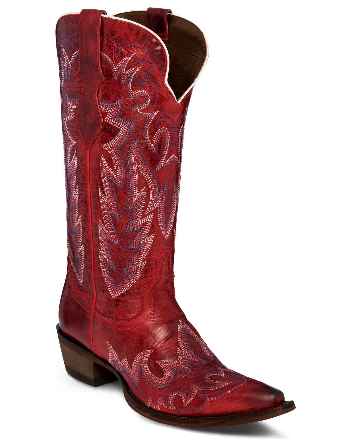 red justin boots