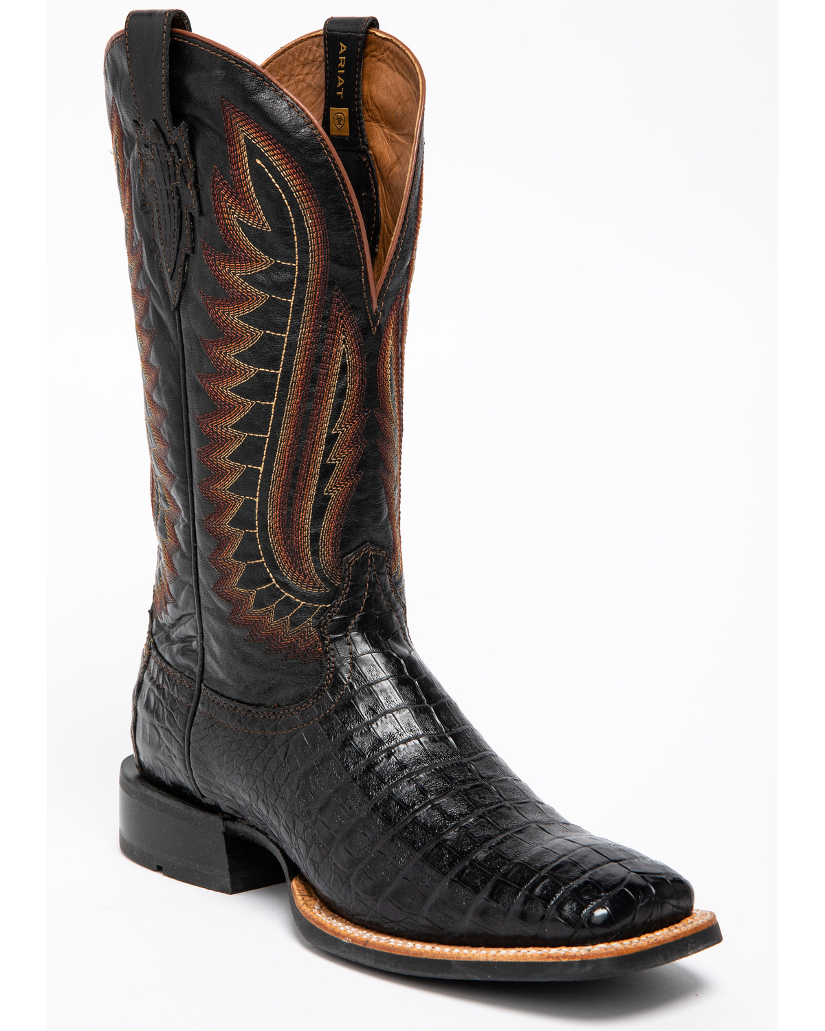 ariat square toe black boots