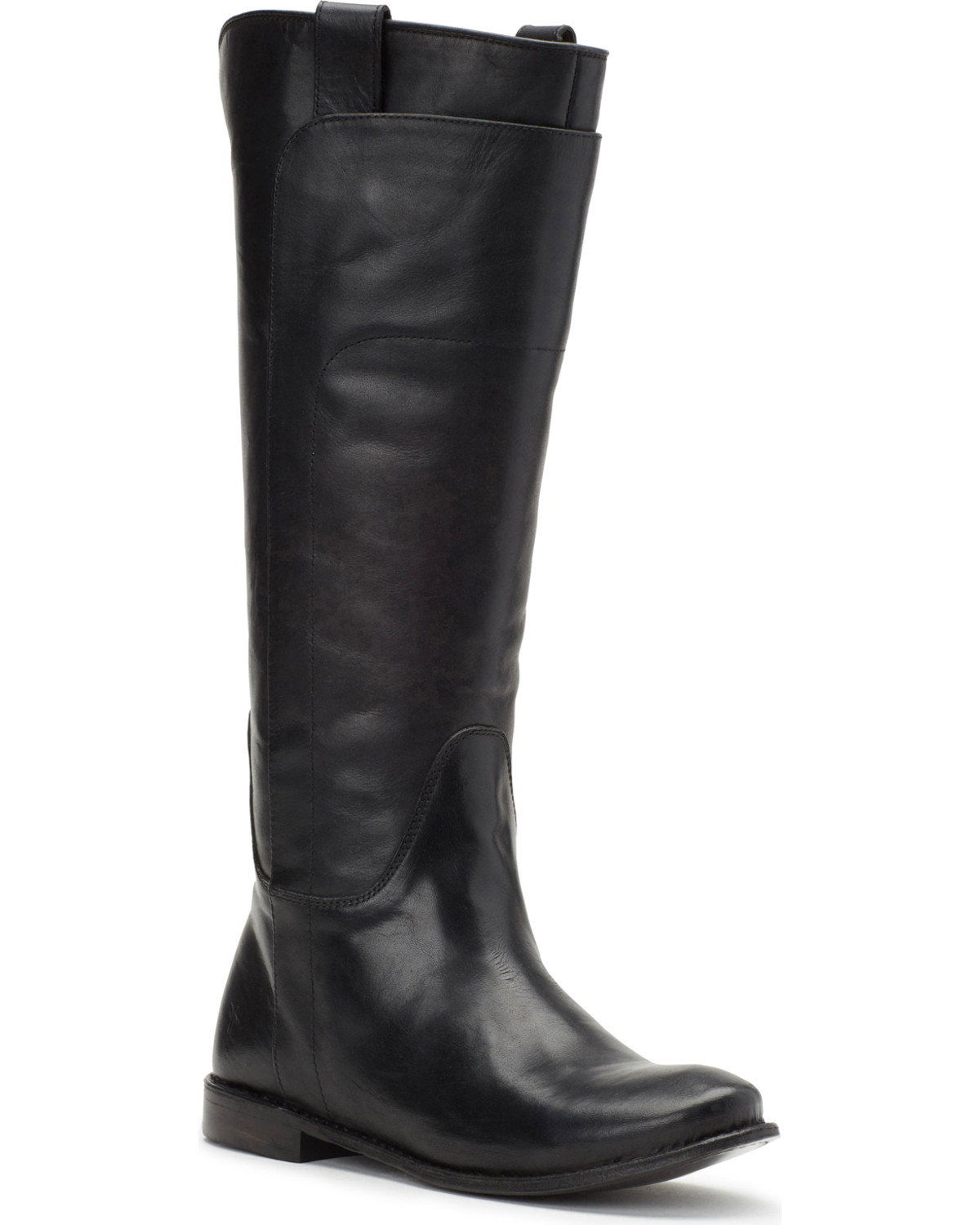 Round toe tall boots