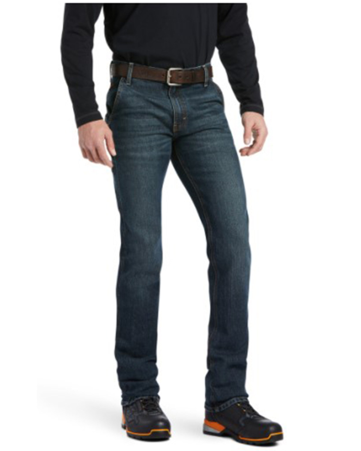 Ariat Men's Rebar M7 McCoy Dark Wash Durastretch Slim Straight Work Jeans