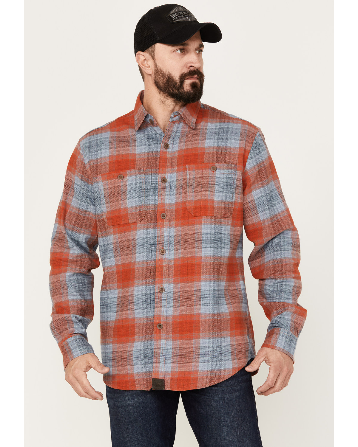 Dakota Grizzly Men's Grant Plaid Button Down Western Flannel Shirt