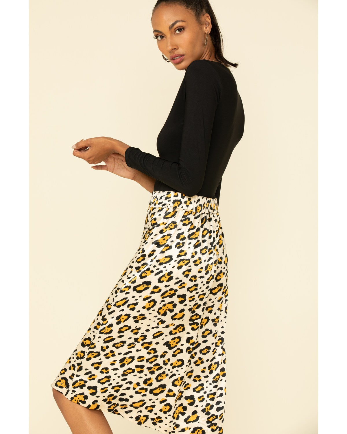 Leopard Satin Midi Skirt | Boot Barn