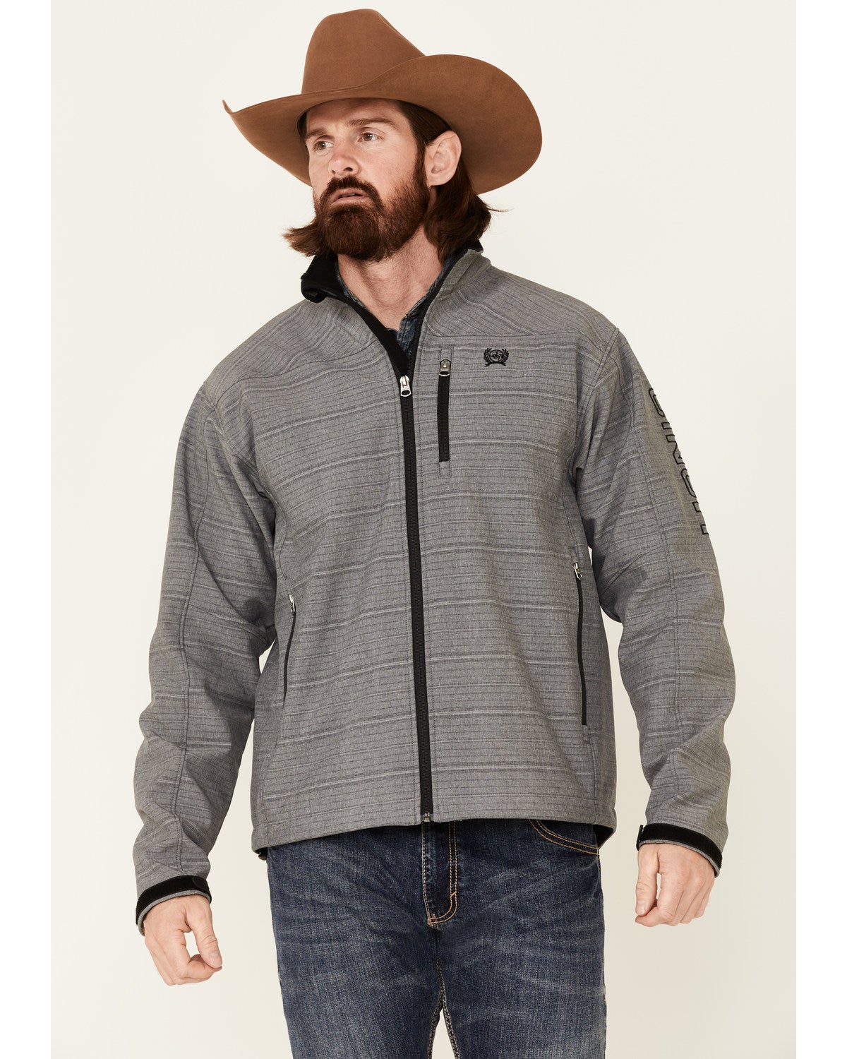 gray cinch jacket