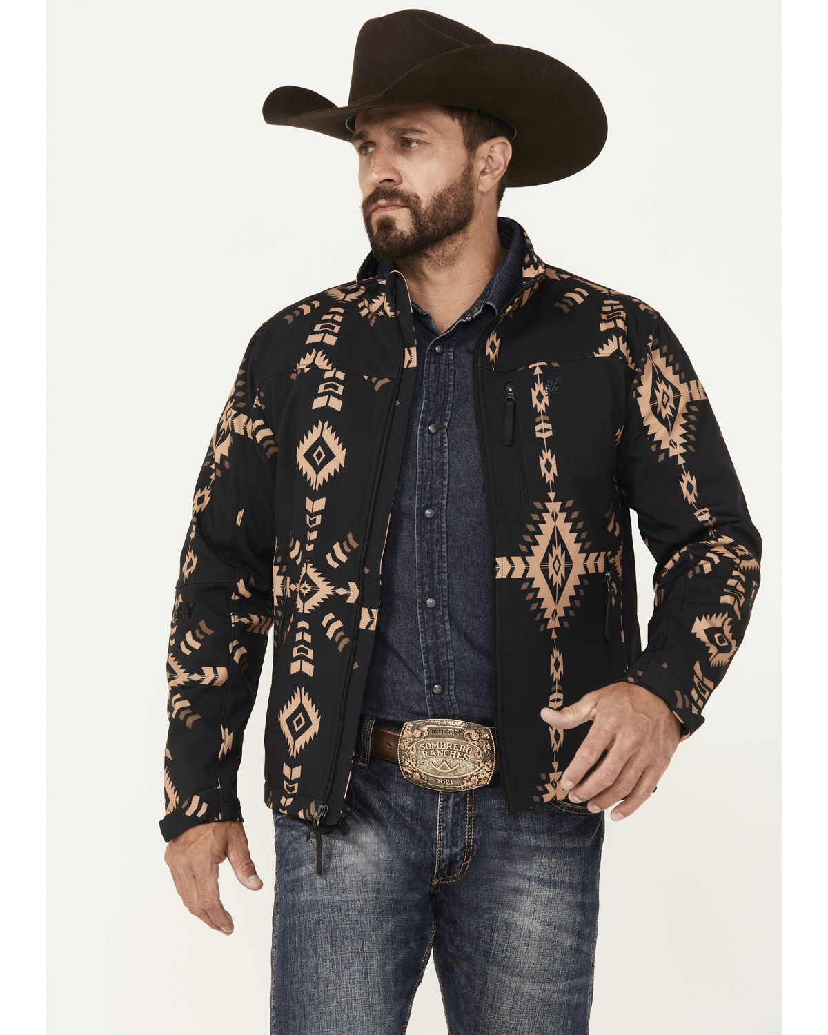 Hooey Men's Southwestern Print Softshell Jacket