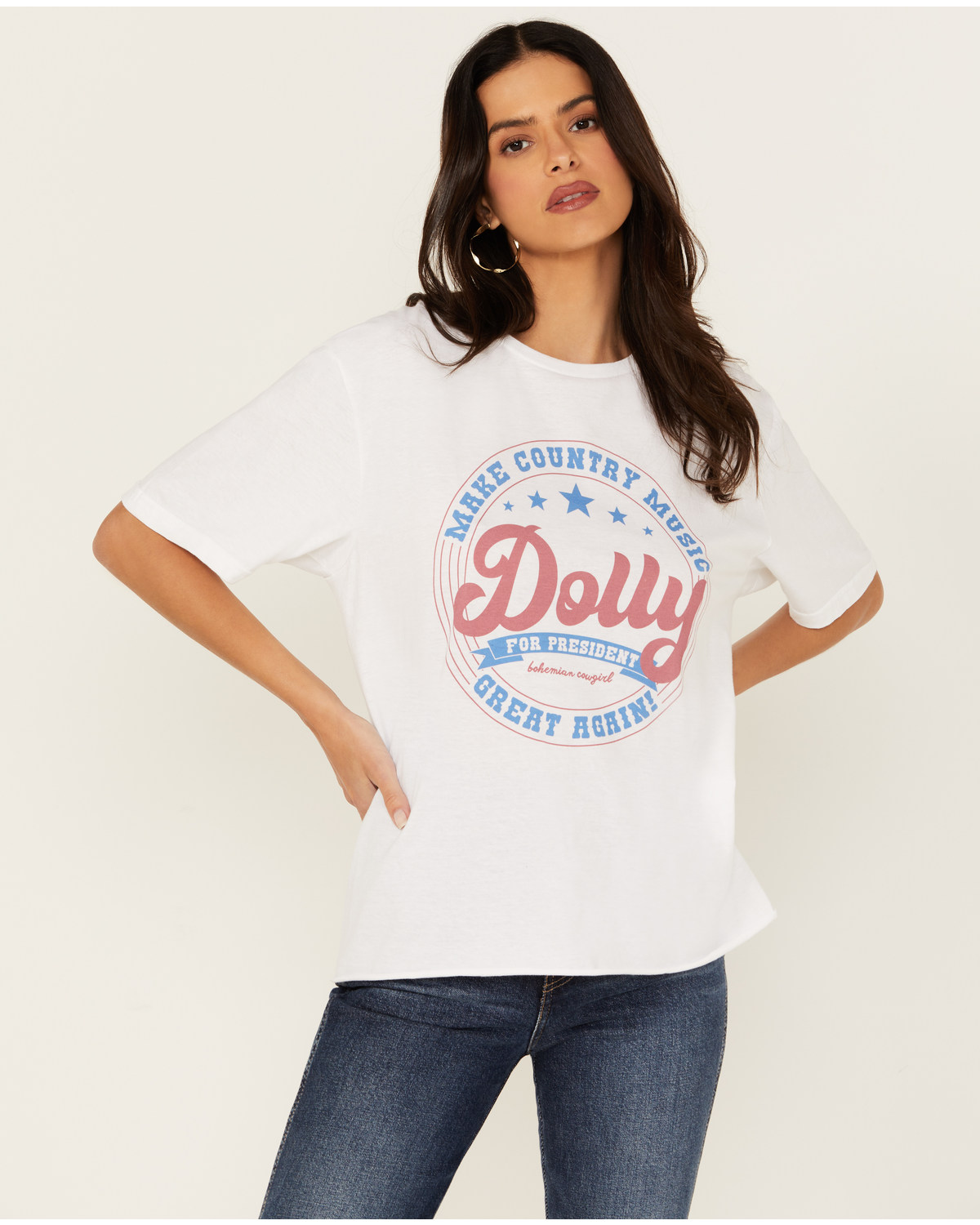 Bohemian Cowgirl Women's Dolly 4 Pres Short Sleeve Graphic Tee