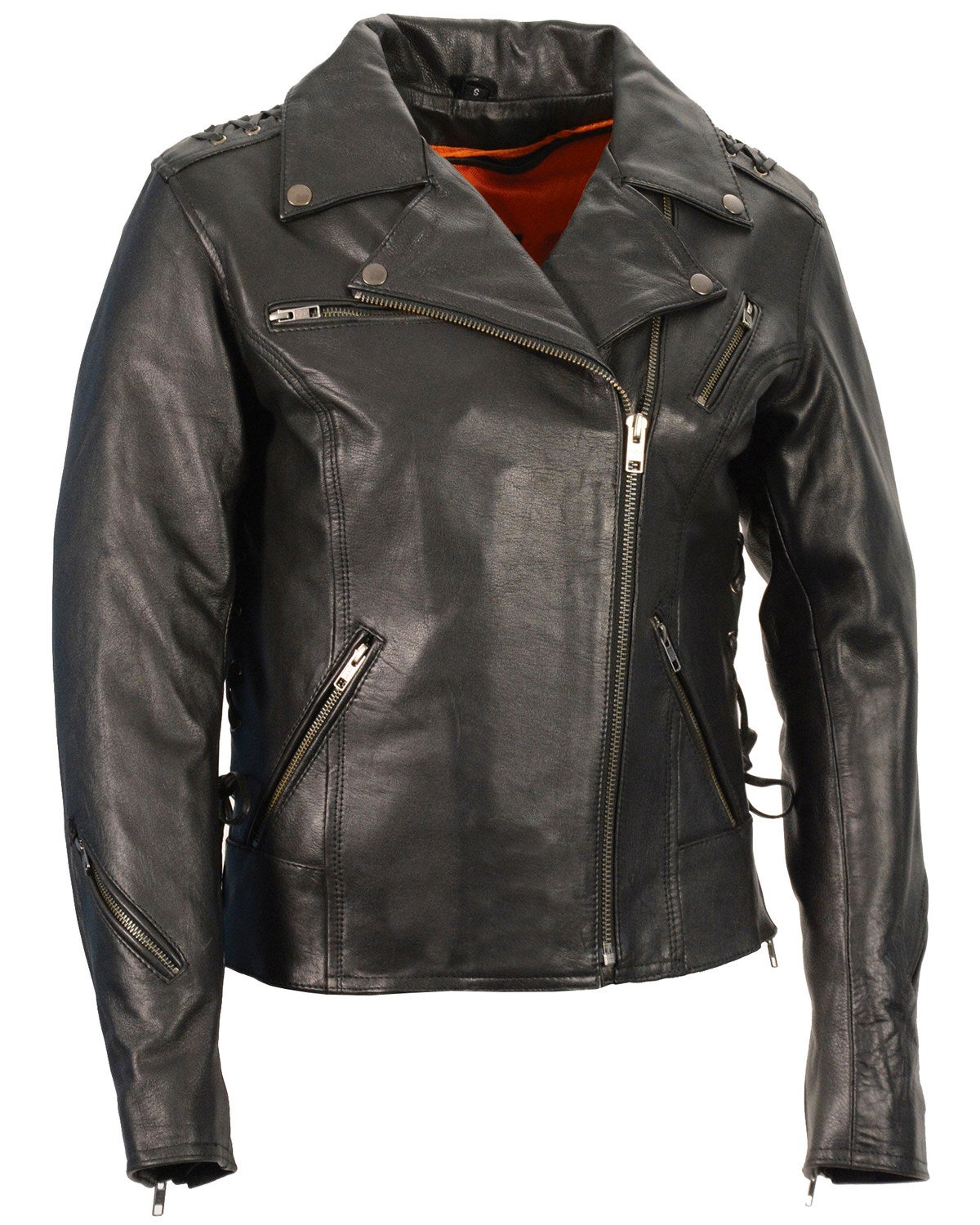 Milwaukee Leather Women S Lightweight Lace To Lace Motorcycle Leather Jacket 4x Boot Barn