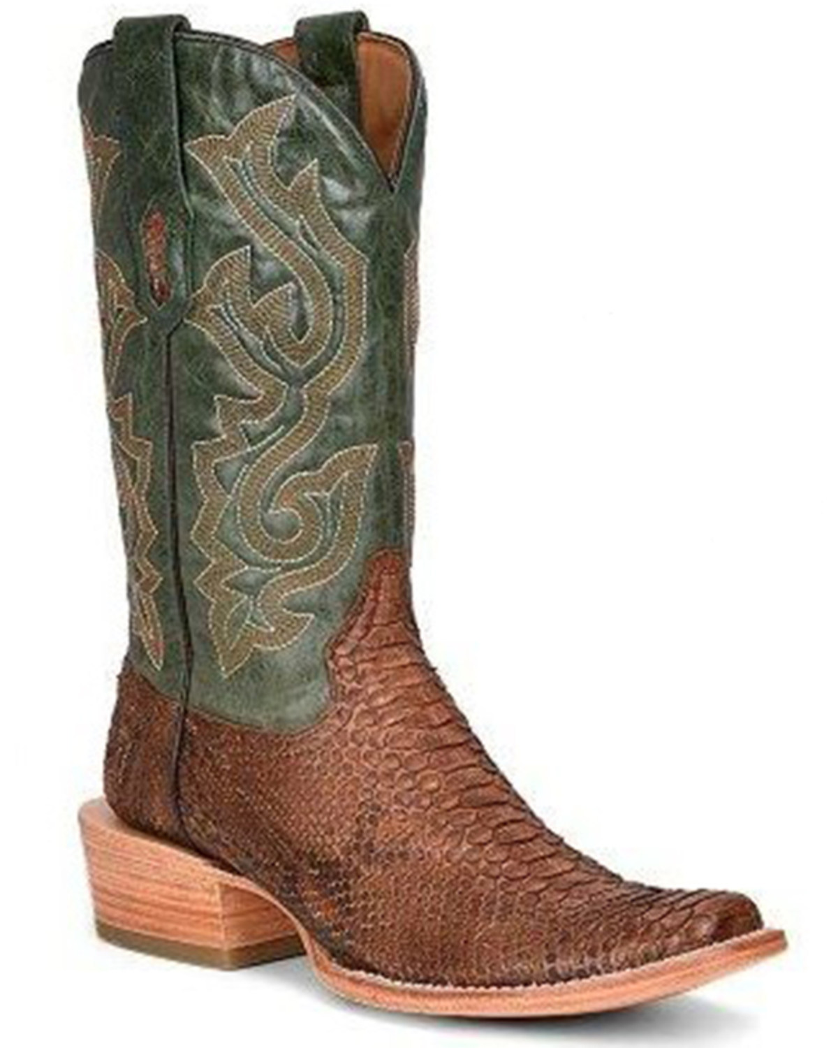 Corral Men's Exotic Python Embroidered Performance Western Boots - Square Toe