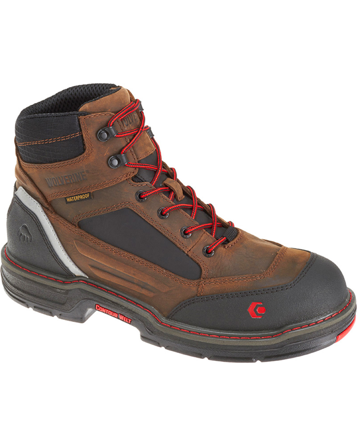 Wolverine Men's Overman Waterproof Carbonmax 6" Work Boots - Round Toe