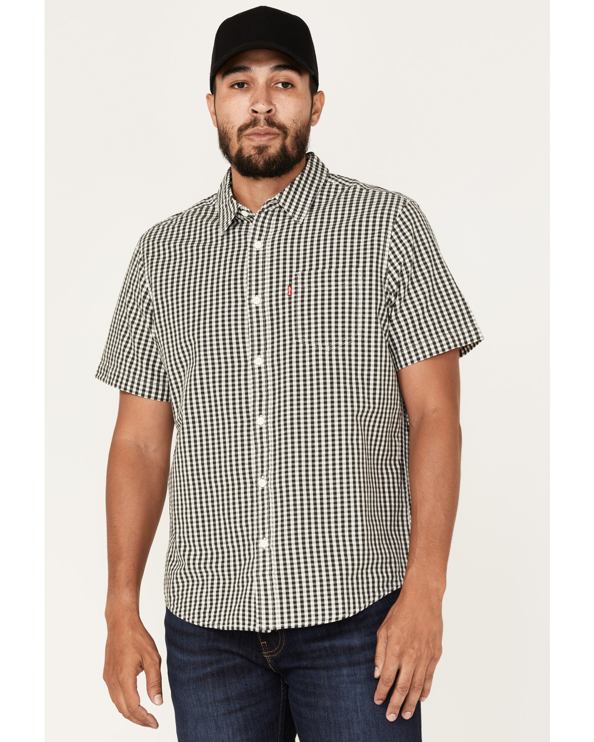 Levi's Men's Classic 1 Pocket Checker Short Sleeve Button Down Shirt