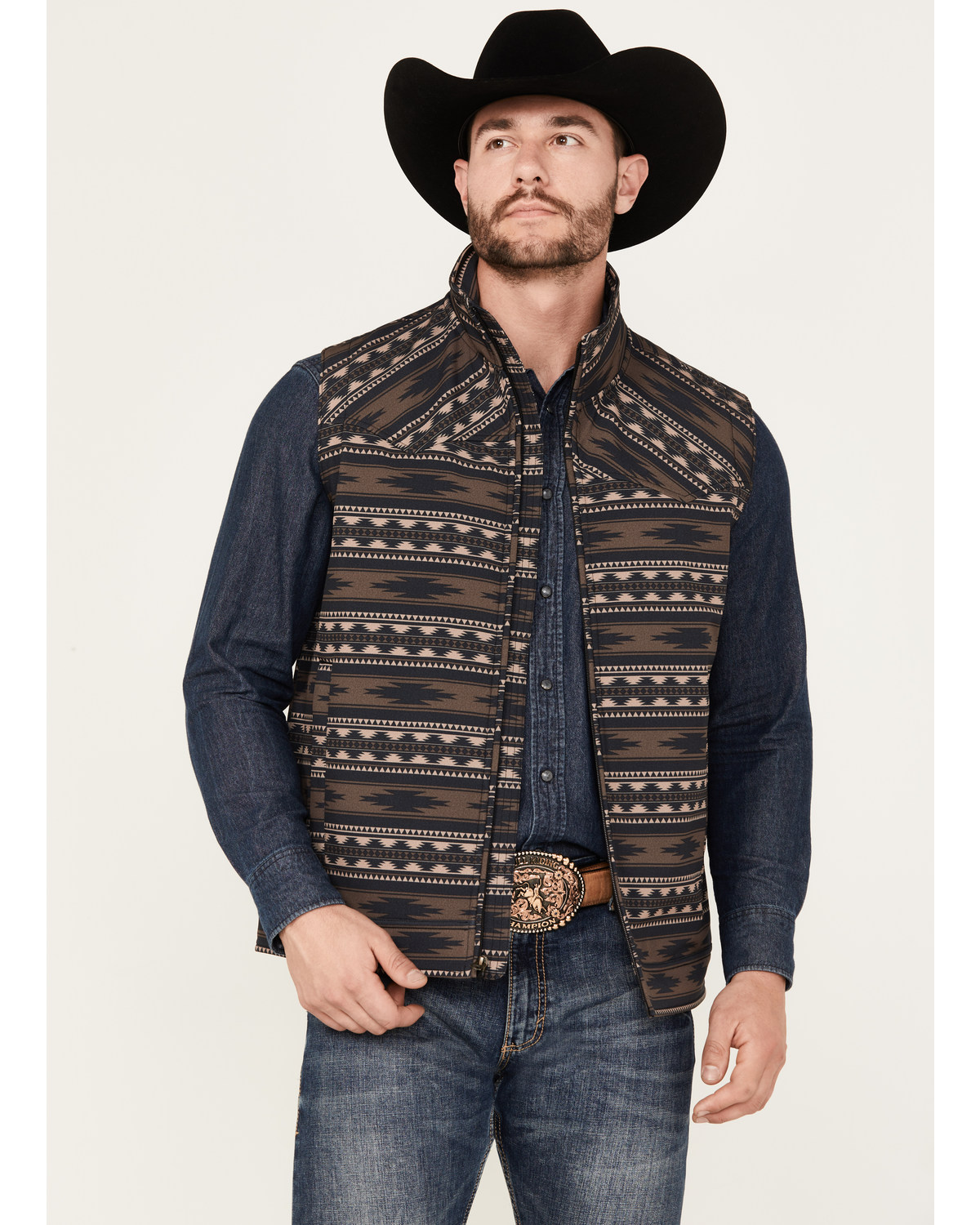 Cinch Men's Southwestern Print Concealed Carry Vest
