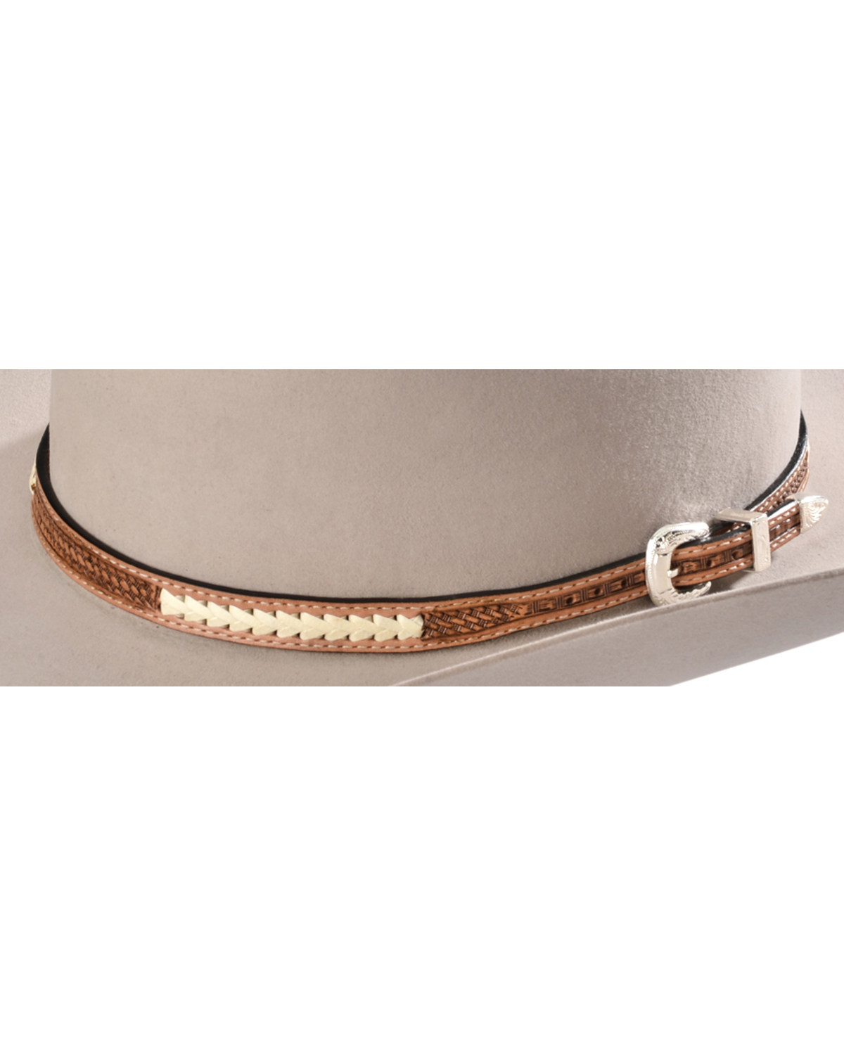 Stitched Basketweave Leather Hat Band Boot Barn