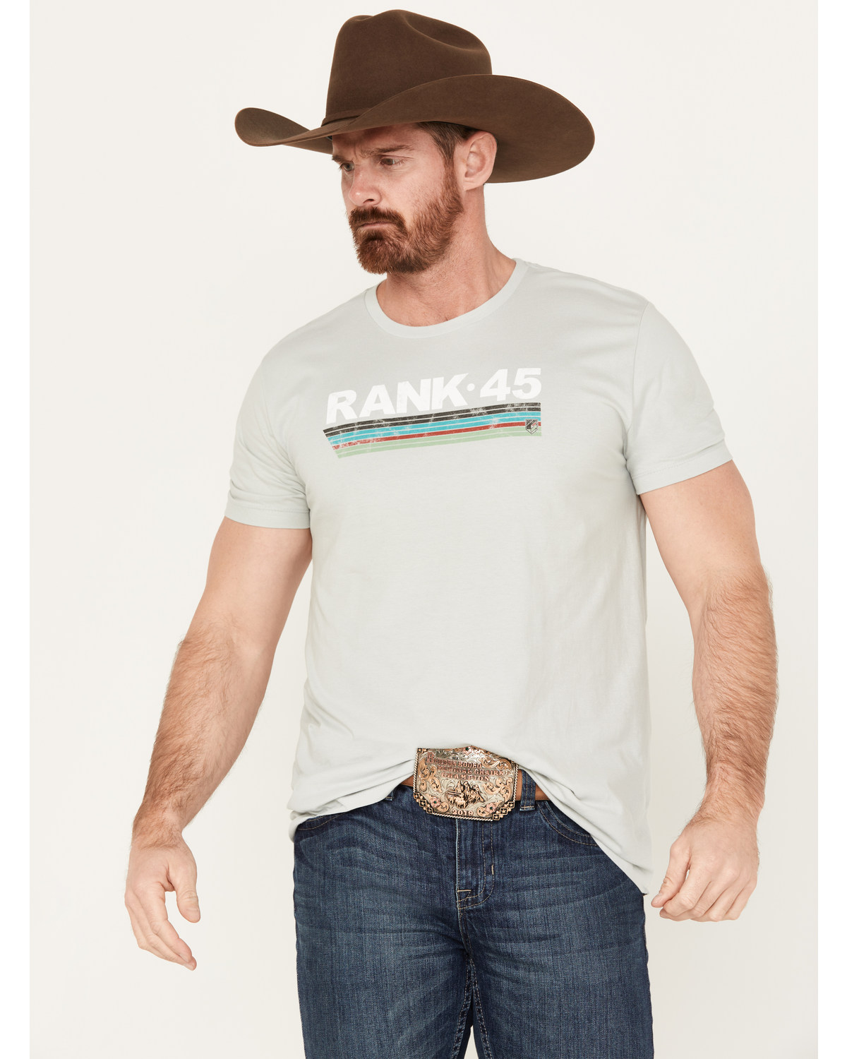RANK 45® Men's Underlined Short Sleeve Graphic T-Shirt