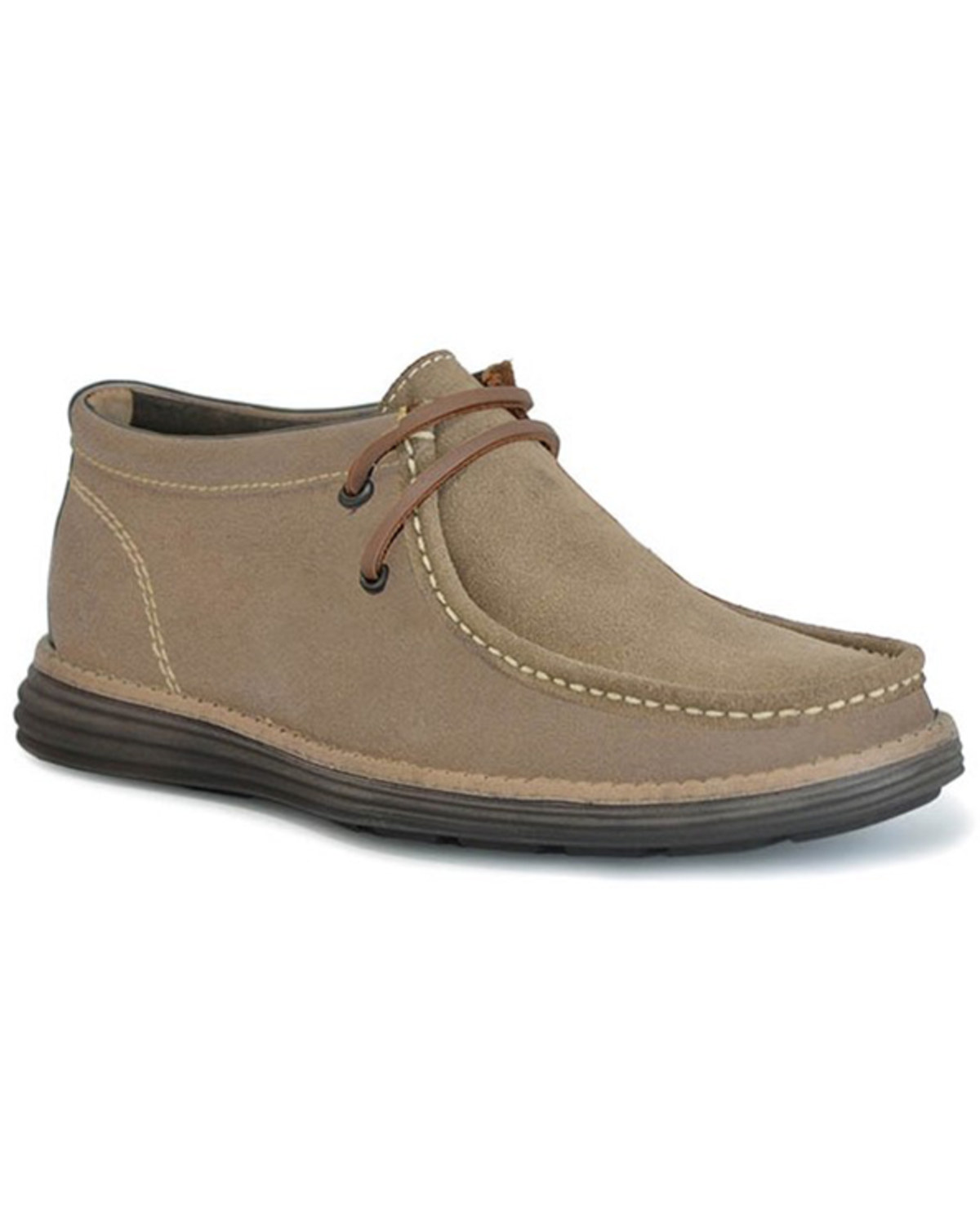 Stetson Men's Wyatt All-Over Suede Casual Lace-Up Chukka Shoes - Moc Toe