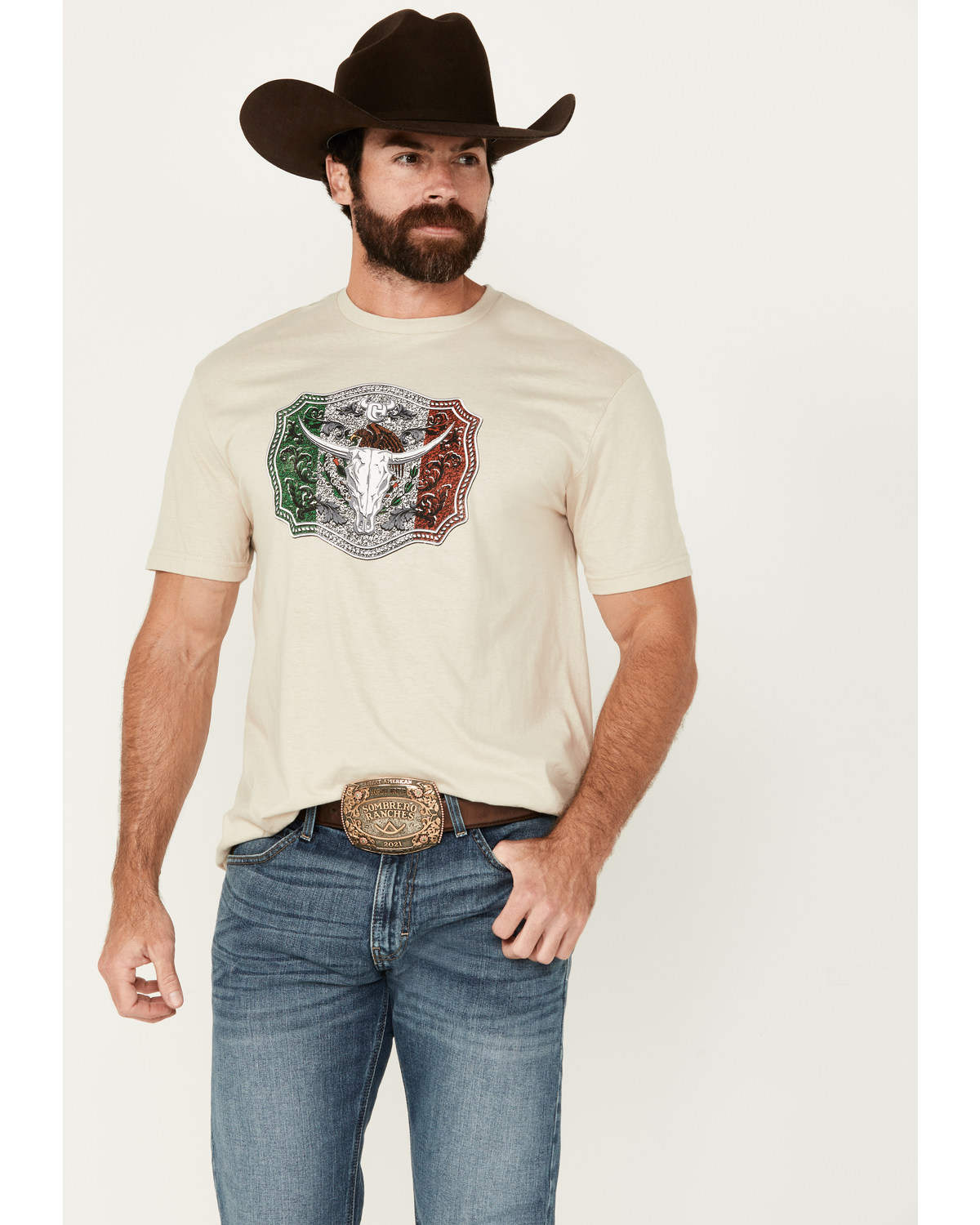 Cowboy Hardware Men's Mexico Buckle Short Sleeve T-Shirt