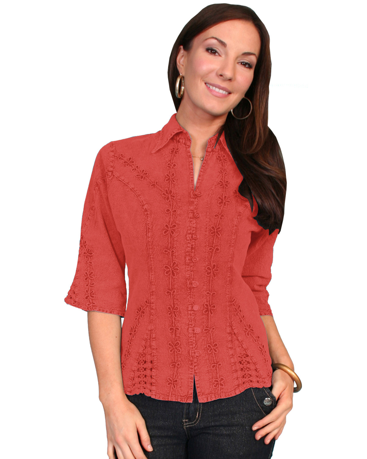 Scully Women's 3/4 Sleeve Blouse