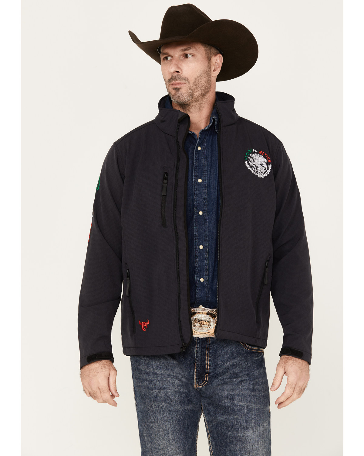 Cowboy Hardware Men's Nacido En Mexico Logo Softshell Jacket