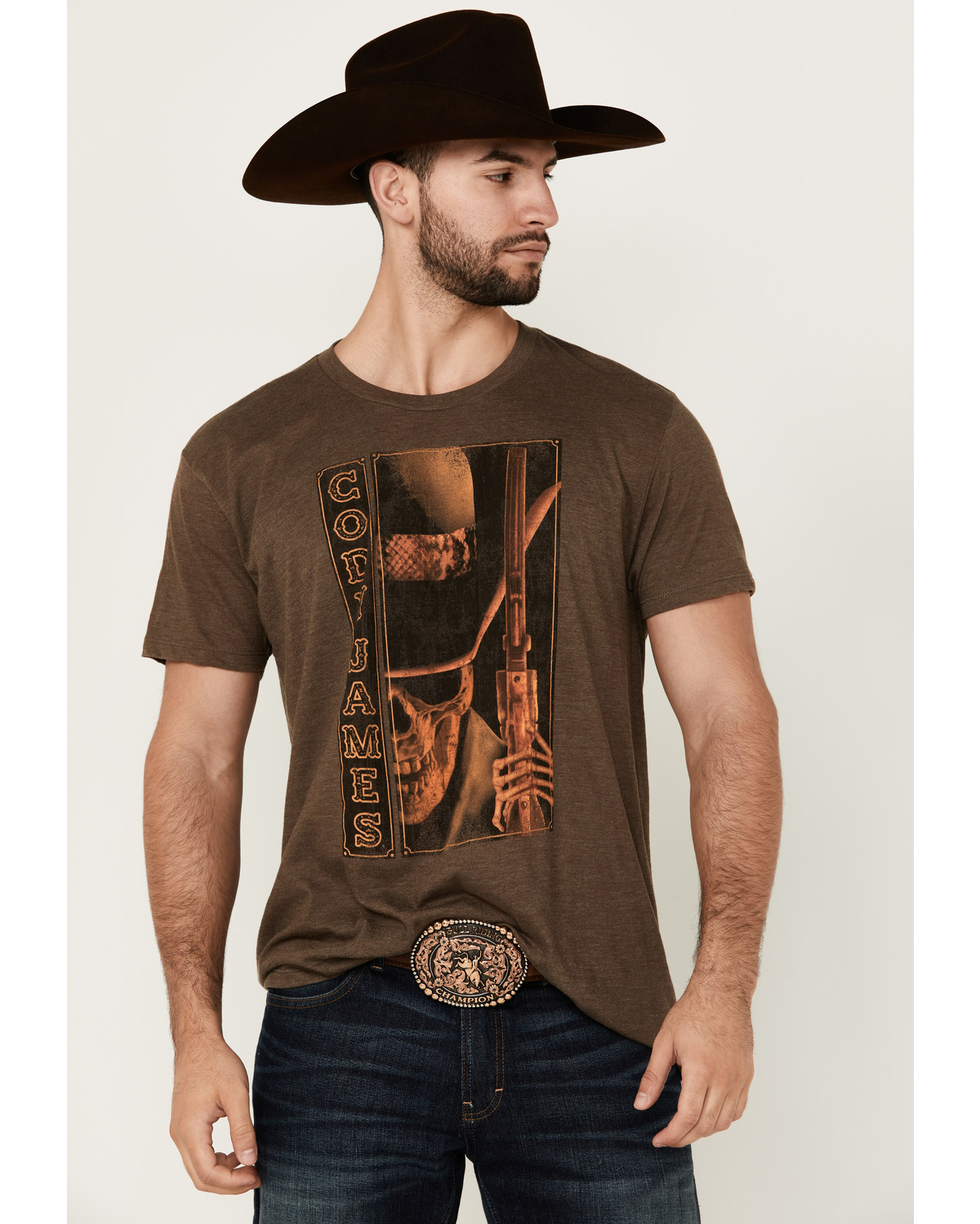 Cody James Men's Poster Skull Short Sleeve Graphic T-Shirt