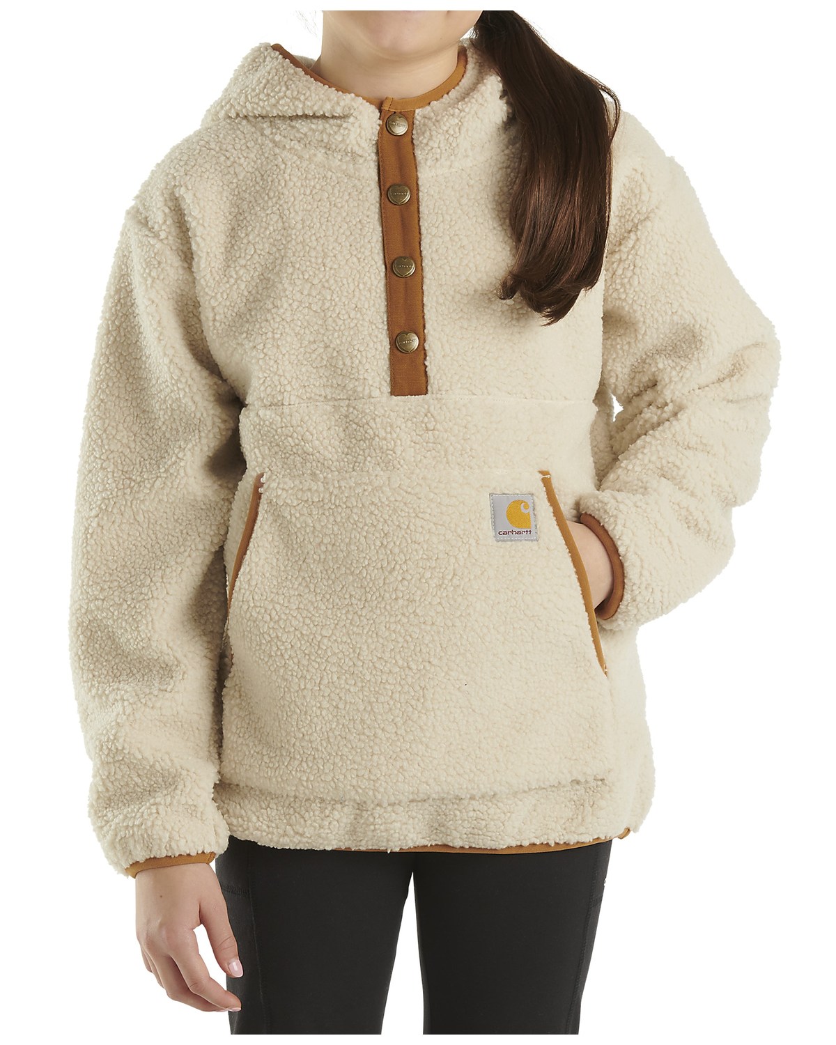 Carhartt Toddler Girls' 1/4 Snap Fleece Sweatshirt