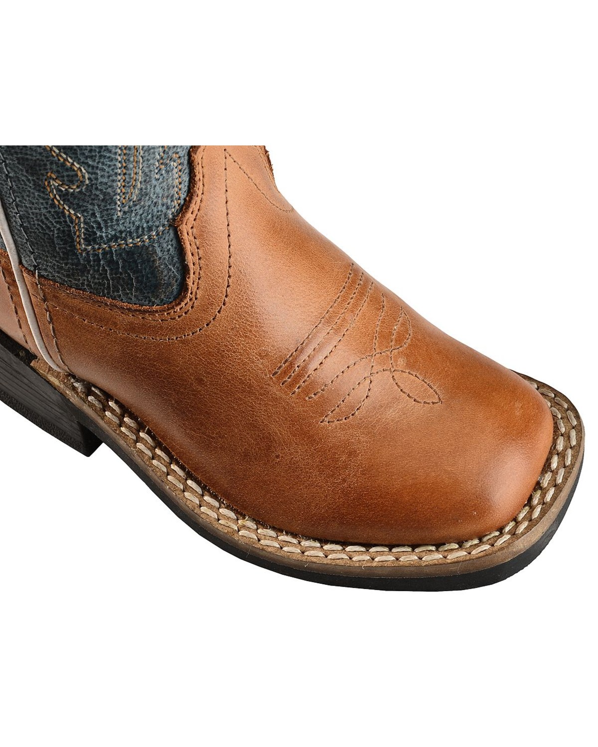 Old West Toddler Boys' Barnwood Cowboy Boots Square Toe Boot Barn