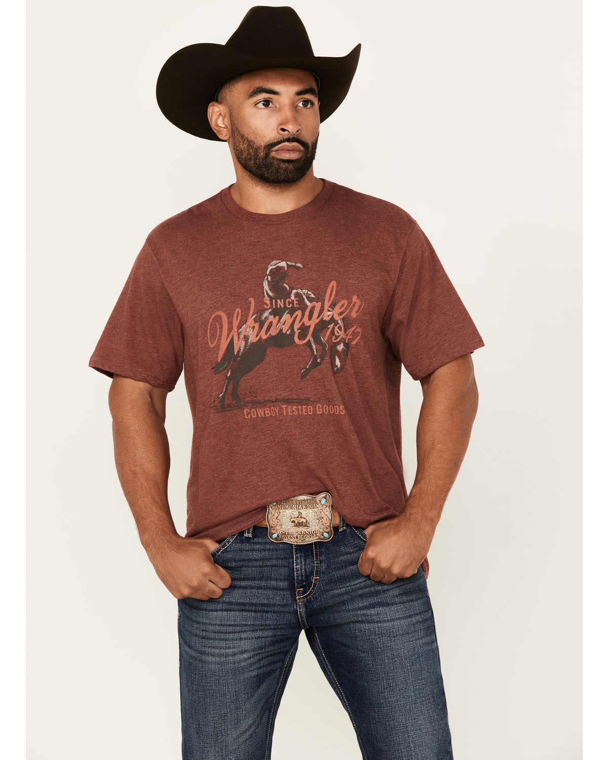 Wrangler Men's Cowboy Short Sleeve Graphic T-Shirt