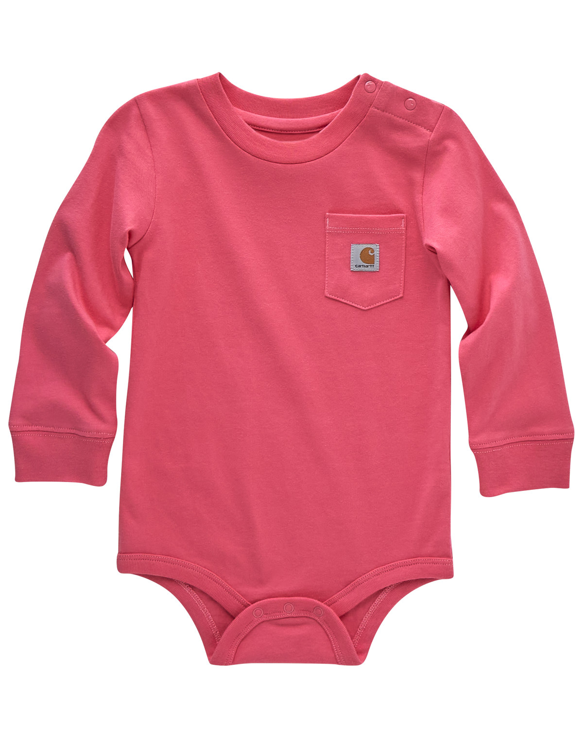 Carhartt Infant Boys' Logo Pocket Long Sleeve Onesie
