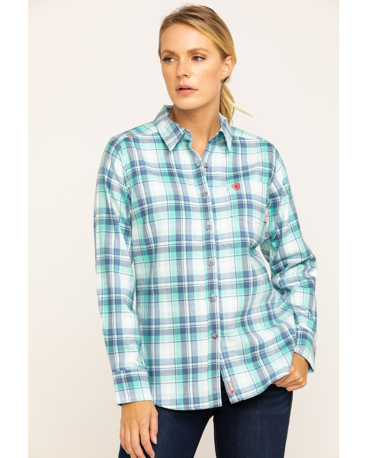 Ariat Women s Boot Barn Exclusive FR Gisela Plaid Print Long Sleeve Work Shirt Boot Barn in Tustin CA