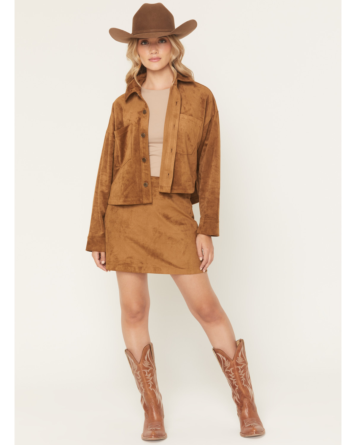 White Crow Women's Ciera Faux Suede Mini Skirt