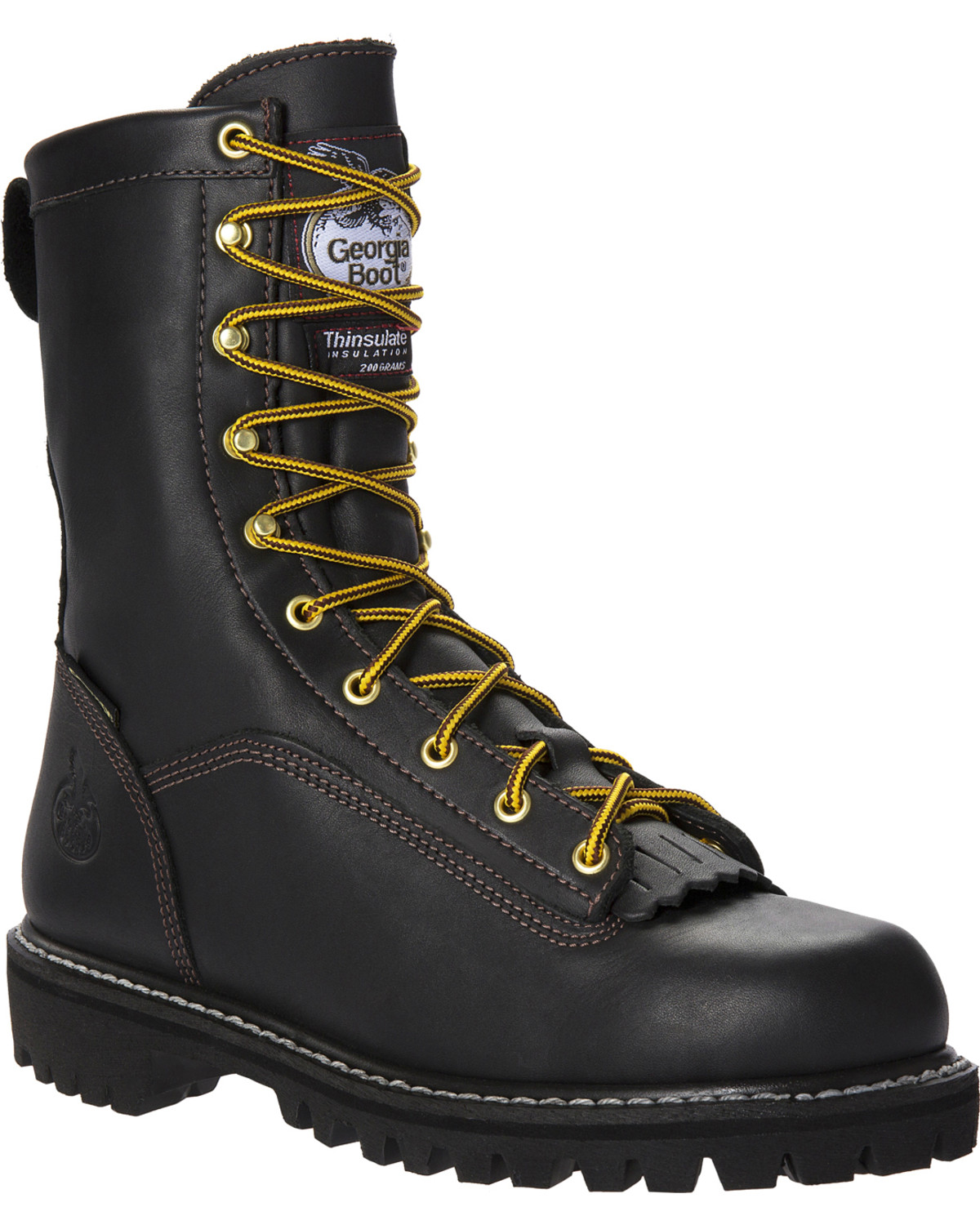black insulated work boots