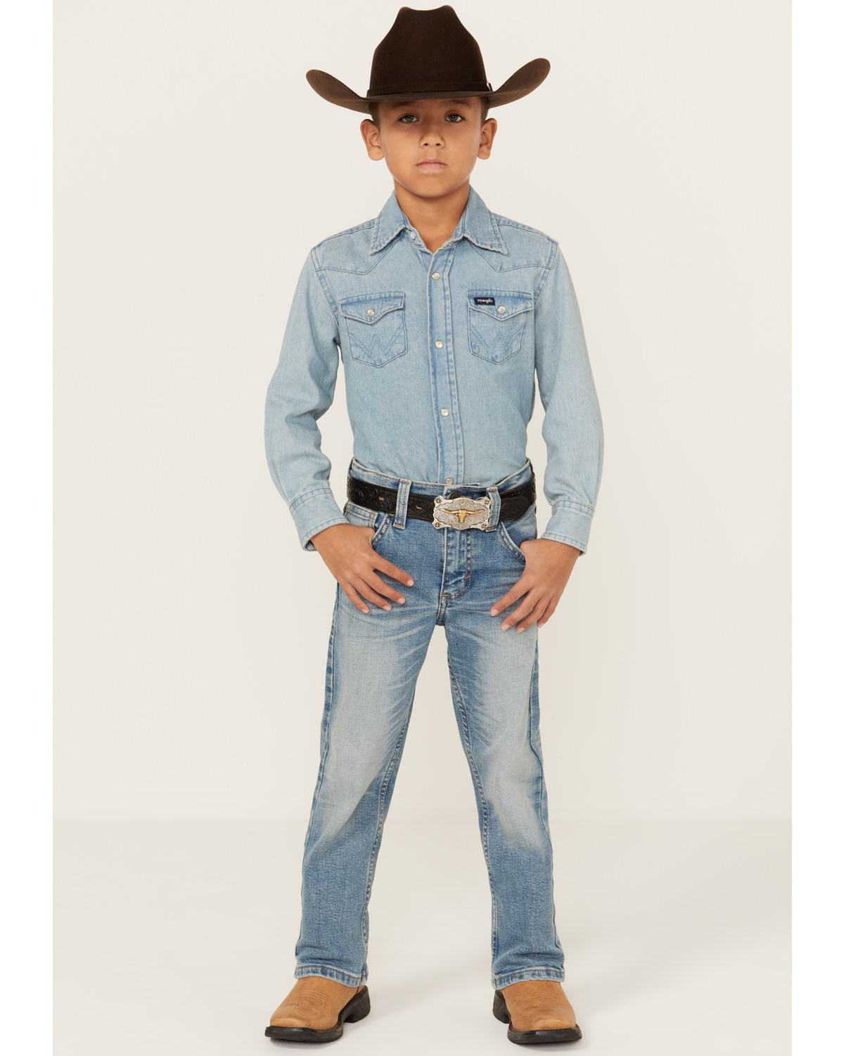 Wrangler 20X Little Boys' Medium Wash Slim Bootcut Stretch Denim Jeans