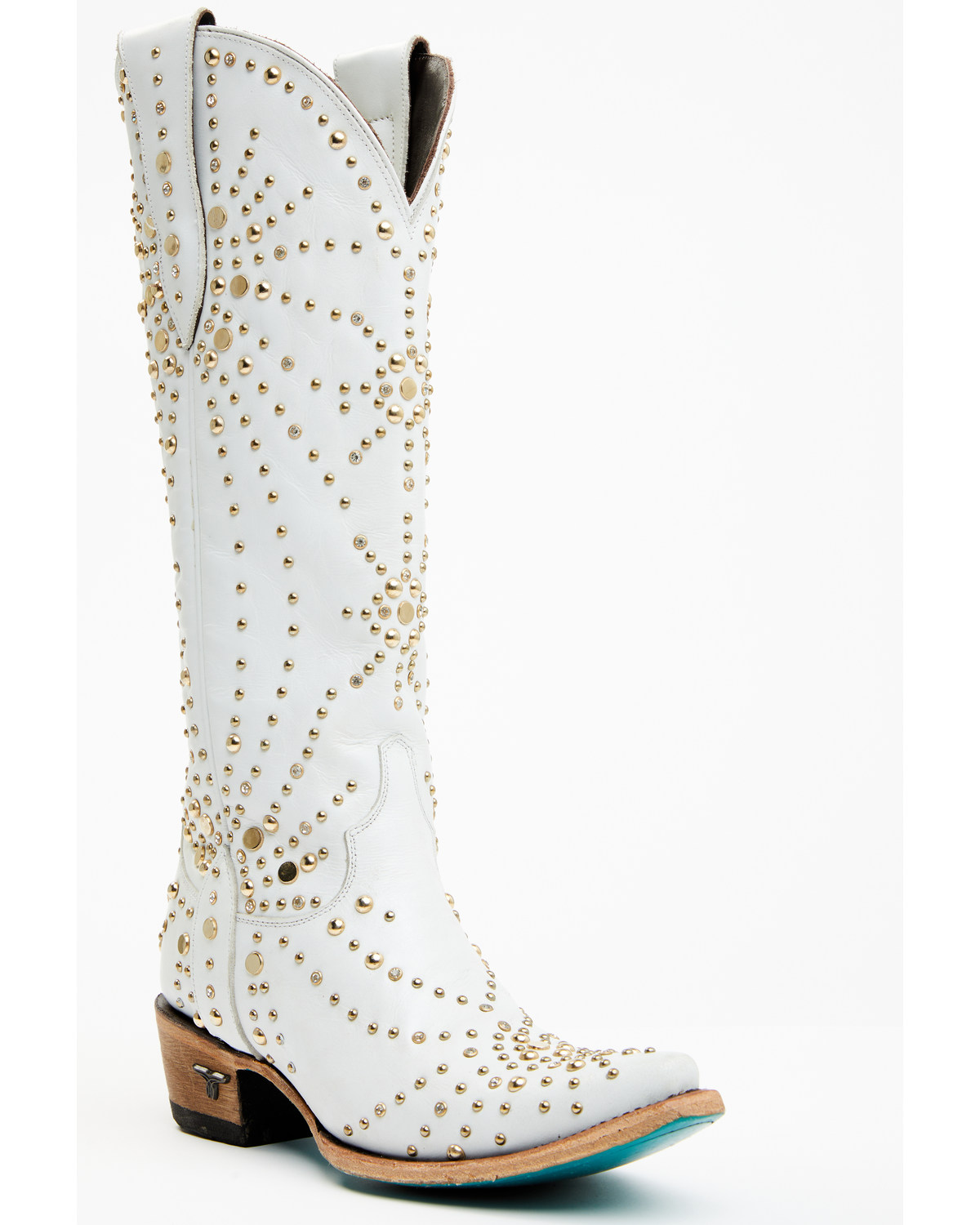 Boot Barn X Lane Women's Exclusive Sparks Fly Satin Pearl Western Bridal Boots - Snip Toe