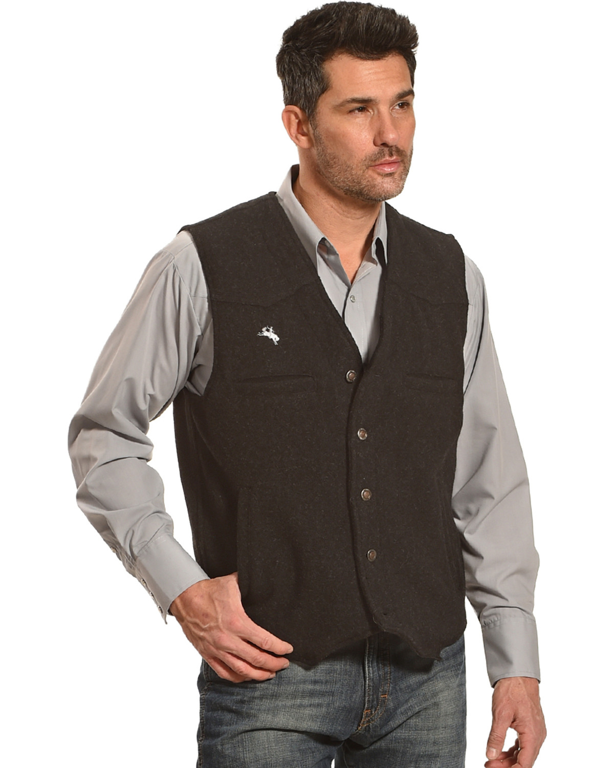 Wyoming Traders Men's Wool Button Closure Vest