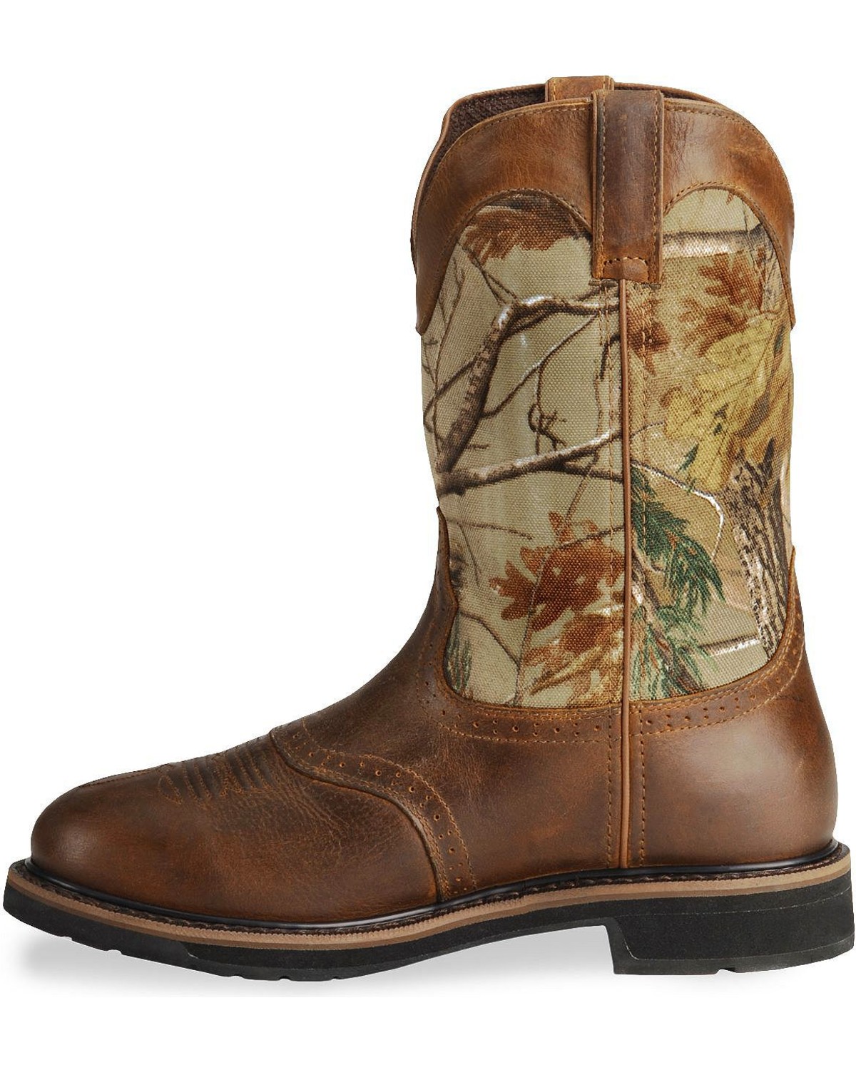 justin men's stampede waterproof work boots
