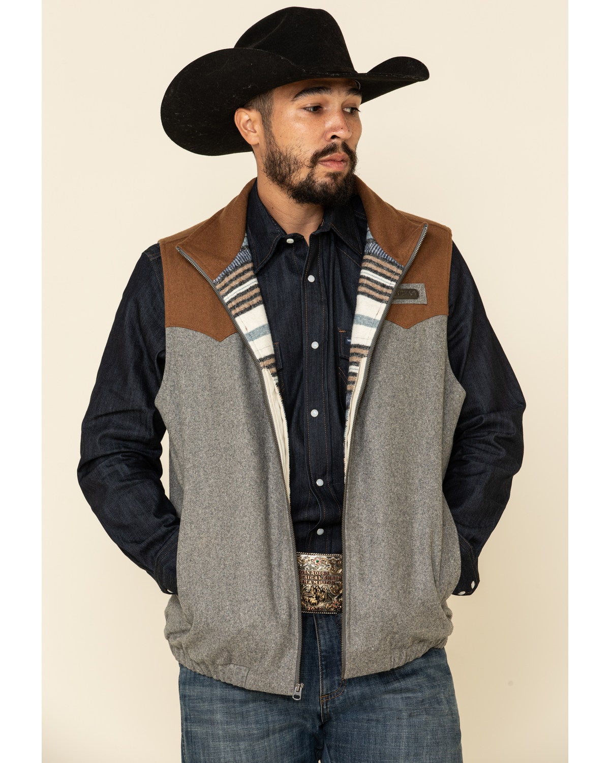 cinch western vest