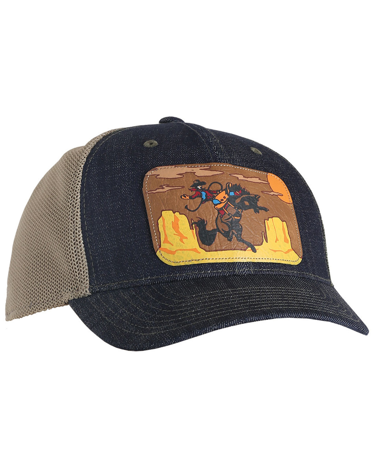 faux leather ball cap