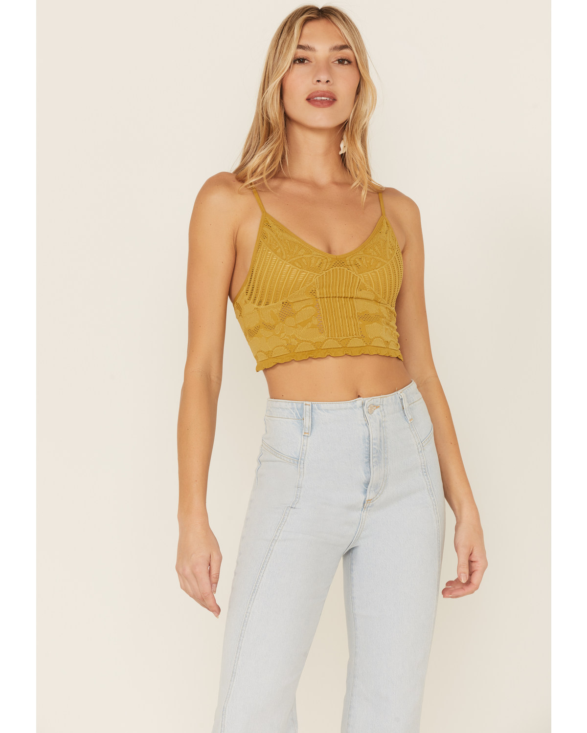 Fornia Women's Seamless Floral Bralette