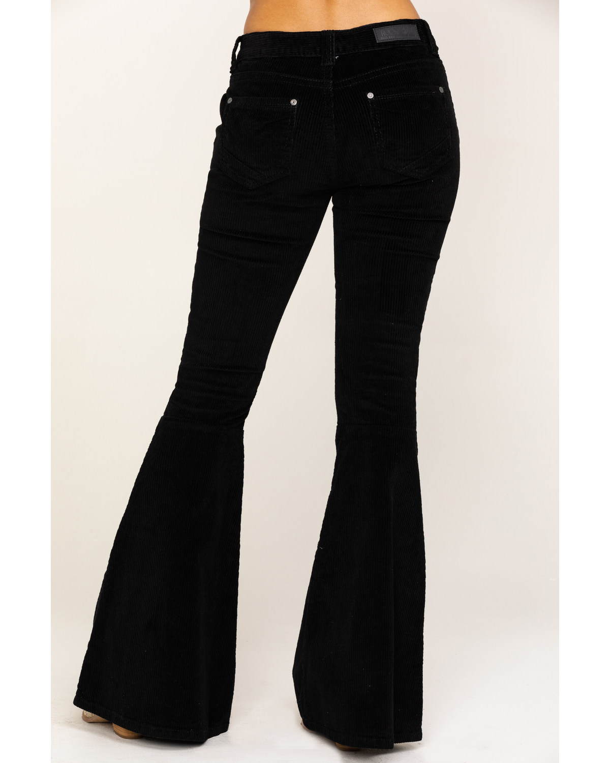 Rock & Roll Cowgirl Women's Black Corduroy Wide Flare Pants | Boot Barn