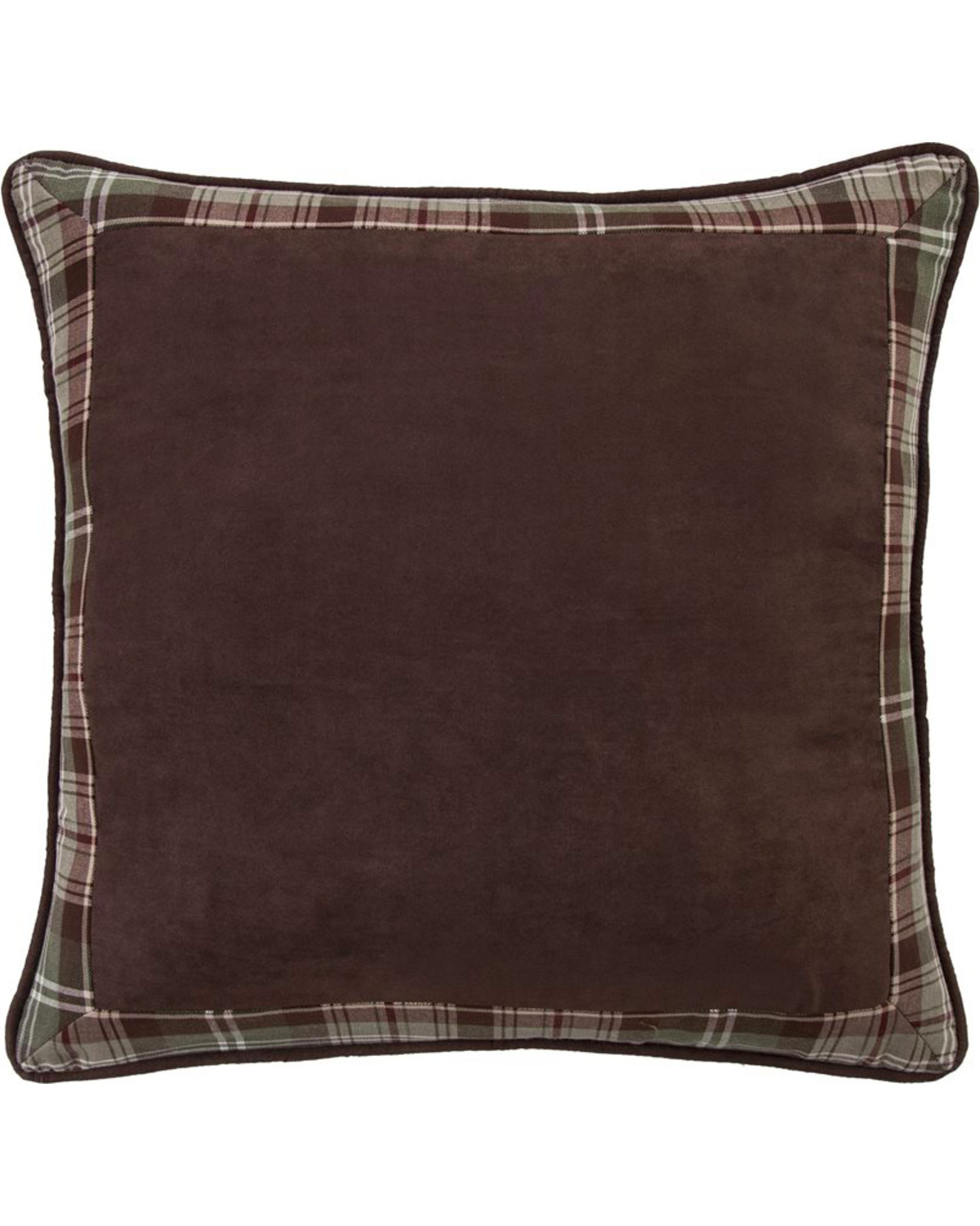 HiEnd Accents Huntsman Buffalo Check Reversed To Plaid Framed Euro Sham