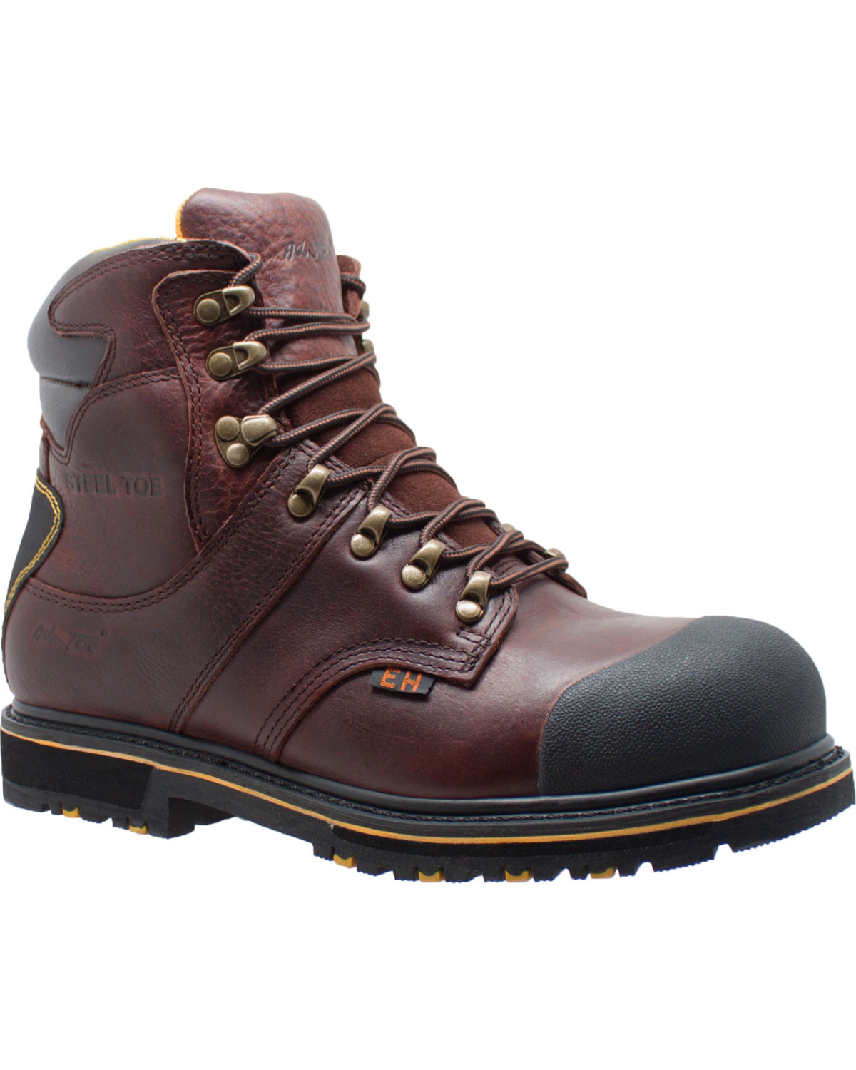 Ad Tec Men's 6" Leather EH Waterproof Work Boots - Steel Toe