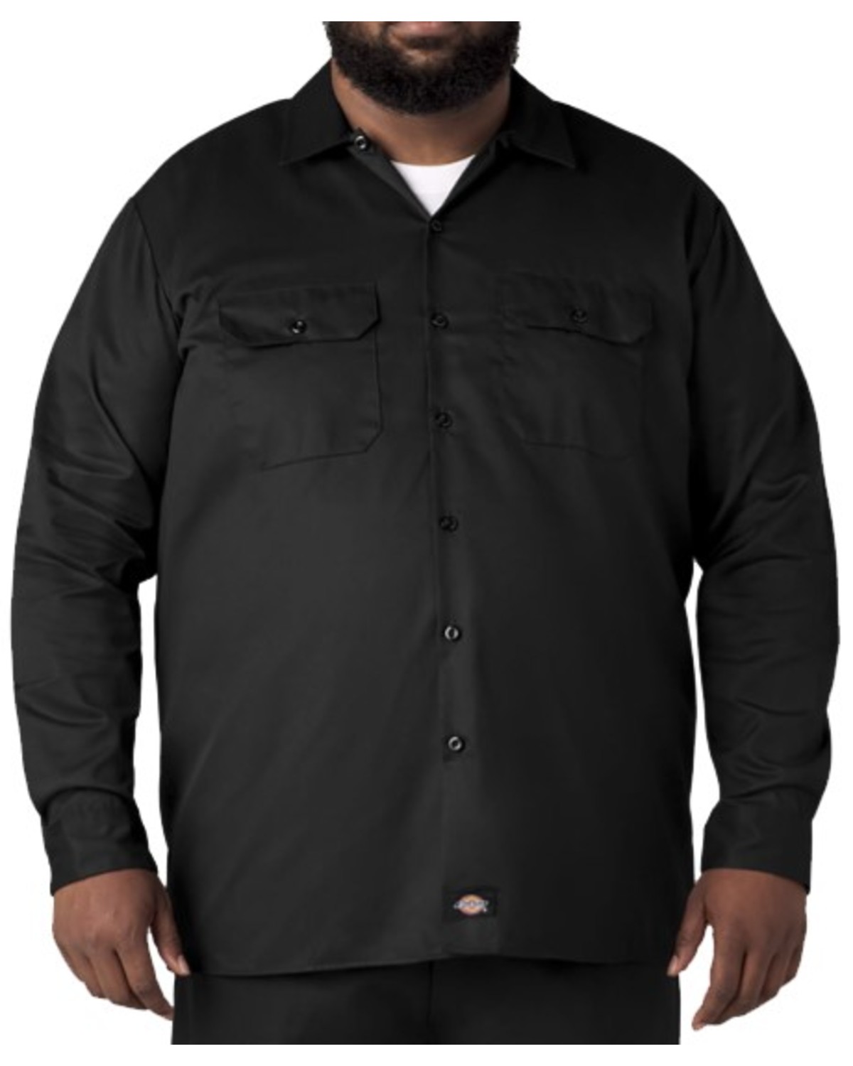 Dickies Men's Twill Long Sleeve Button-Down Original Work Shirt - Big