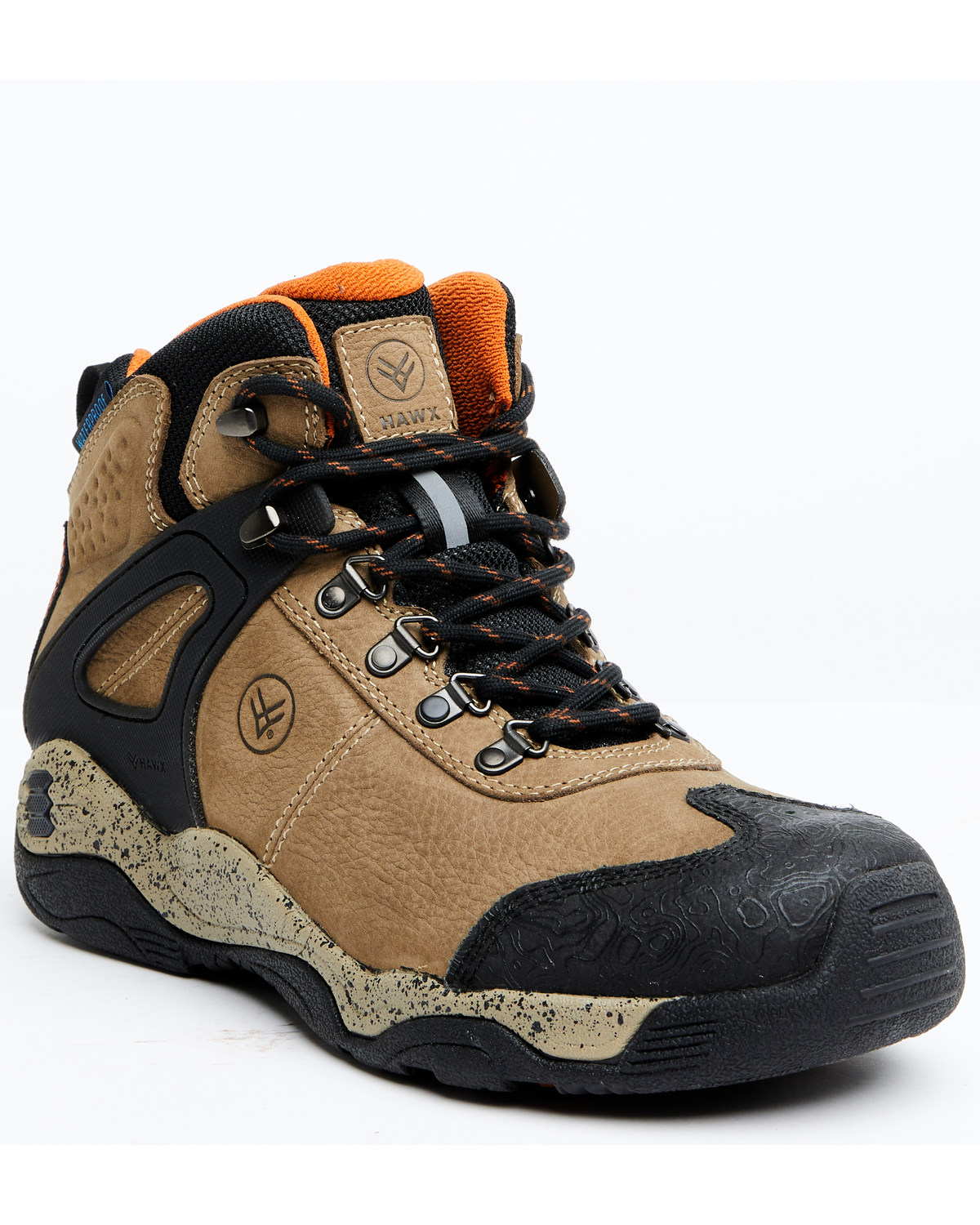 Hawx Men's Talon 2 Deep Taupe Waterproof Lace-Up Hiking Work Boots - Soft Toe